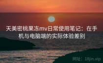 天美密桃果冻mv日常使用笔记：在手机与电脑端的实际体验差别