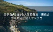 关于白虎91的个人体验备忘：更适合碎片时间还是长时间浏览
