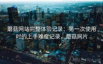 蘑菇网站完整体验记录：第一次使用时的上手难度记录，蘑菇网片