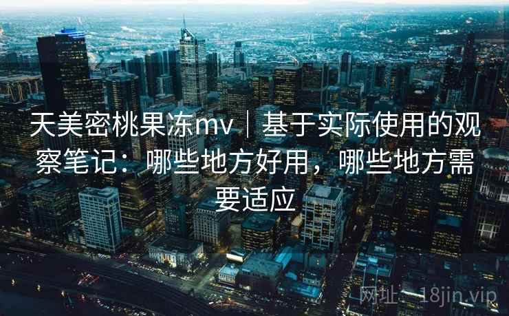 天美密桃果冻mv|基于实际使用的观察笔记:哪些地方好用,哪些地方需要适应 第2张 天美密桃果冻mv|基于实际使用的观察笔记:哪些地方好用,哪些地方需要适应 第2张