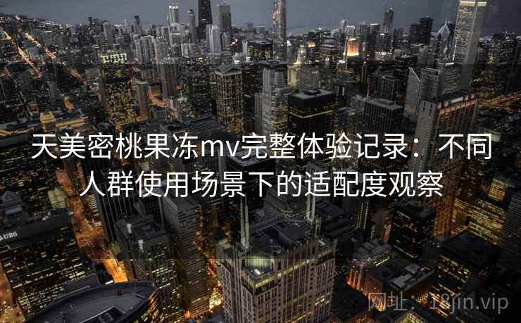 天美密桃果冻mv完整体验记录：不同人群使用场景下的适配度观察  第2张