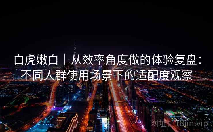 白虎嫩白|从效率角度做的体验复盘:不同人群使用场景下的适配度观察 第2张 白虎嫩白|从效率角度做的体验复盘:不同人群使用场景下的适配度观察 第2张