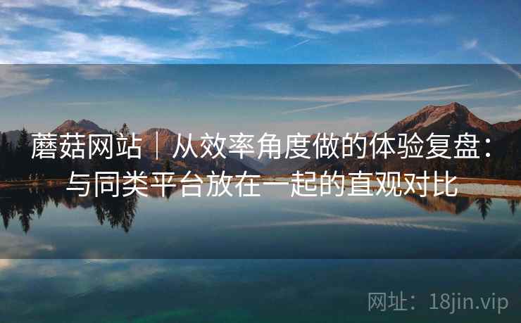 蘑菇网站|从效率角度做的体验复盘:与同类平台放在一起的直观对比 第2张 蘑菇网站|从效率角度做的体验复盘:与同类平台放在一起的直观对比 第2张